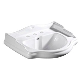 RETRO 3 Hole Ceramic Washbasin 73x54cm, blanc