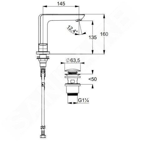 Kludi Ameo - Mitigeur de lavabo, installation 3 trous, chrome 413930575