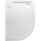 RIVA Quadrant Cultured Marble Shower Tray, 100x80cm, droite