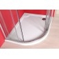 RIVA Quadrant Cultured Marble Shower Tray, 100x80cm, droite