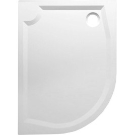 RIVA Quadrant Cultured Marble Shower Tray, 100x80cm, droite