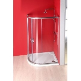 RIVA Quadrant Cultured Marble Shower Tray, 100x80cm, droite