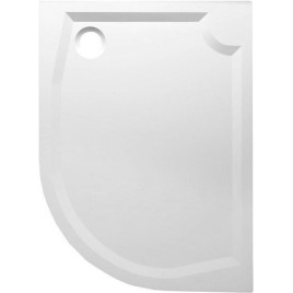 RIVA Quadrant Cultured Marble Shower Tray, 100x80cm, gauche