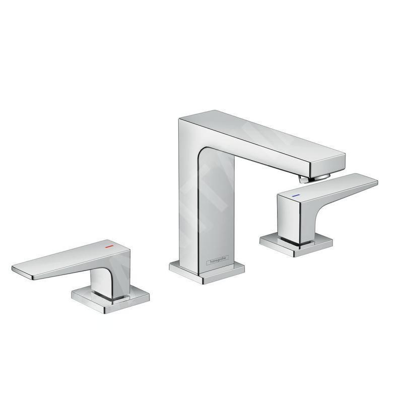 Hansgrohe Metropol - Mitigeur de lavabo avec vidage Push-Open, installation à 3 trous, chrome 32514000