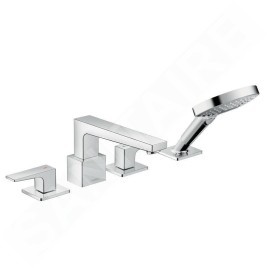Hansgrohe Metropol - Mitigeur au bord de baignoire, installation à 4 trous, chrome 32552000