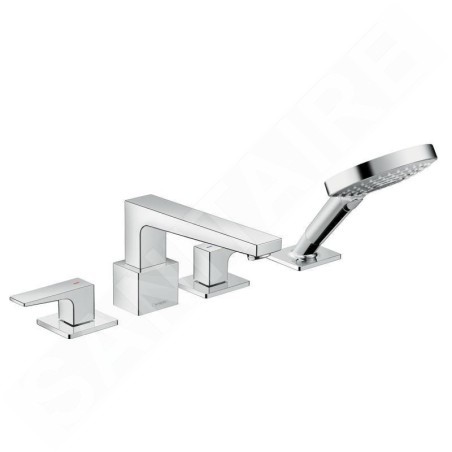 Hansgrohe Metropol - Mitigeur au bord de baignoire, installation à 4 trous, chrome 32552000