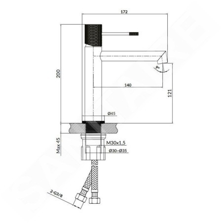 Cersanit Zen - Mitigeur de lavabo, chrome S951-591