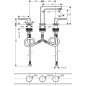 Hansgrohe Metropol - Mitigeur de lavabo avec vidage Push-Open, installation à 3 trous, chrome 74514000