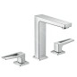 Hansgrohe Metropol - Mitigeur de lavabo avec vidage Push-Open, installation à 3 trous, chrome 74515000