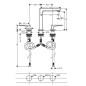 Hansgrohe Metropol - Mitigeur de lavabo avec vidage Push-Open, installation à 3 trous, chrome 74515000