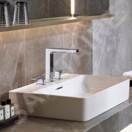 Hansgrohe Metropol - Mitigeur de lavabo avec vidage Push-Open, installation à 3 trous, chrome 74515000