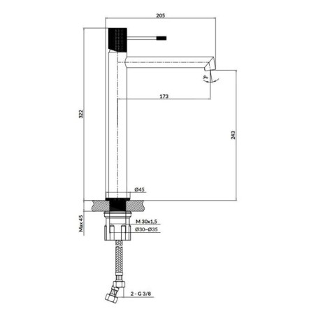 Cersanit Zen - Mitigeur de lavabo, chrome S951-592