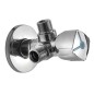 Vanne à angle A-80 1/2"x3/8"x3/8" avec deux sorties, anticalc Vanne à angle A-80 1/2"x3/8"x3/8" avec deux sorties, anticalc