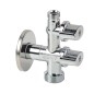 ARCO vanne de lave-linge combinée avec tournant1/2"x3/4"x3/8", anticalc, chrome ARCO vanne de lave-linge combinée avec tournant1/2"x3/4"x3/8", anticalc, chrome