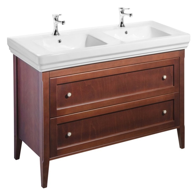 CROSS Vanity Unit 116x77,5x49,5cm, 2x tiroir, mahagon CROSS Vanity Unit 116x77,5x49,5cm, 2x tiroir, mahagon