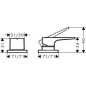 Hansgrohe Metropol - Mitigeur à 2 trous encastré pour bord de baignoire, chrome 74548000
