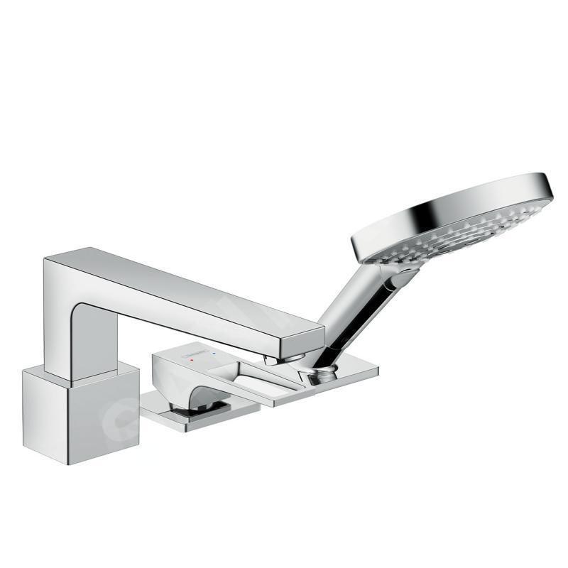 Hansgrohe Metropol - Mitigeur à levier à 3 trous pour bord de baignoire, chrome 74550000 Hansgrohe Metropol - Mitigeur à levier à 3 trous pour bord de baignoire, chrome 74550000