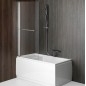Écran de bain pliant RIONI, (W) 710mm, argent, verre clair Écran de bain pliant RIONI, (W) 710mm, argent, verre clair