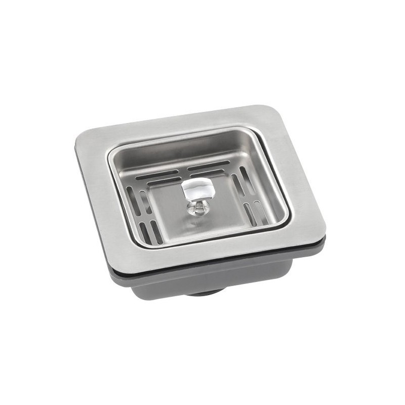 Viande de cuisine avec souche carrée 6/4 branches, gris en acier inoxydable114x114m m