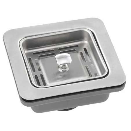 Viande de cuisine avec souche carrée 6/4 branches, gris en acier inoxydable114x114m m
