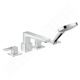 Hansgrohe Metropol - Mitigeur au bord de baignoire, installation à 4 trous, chrome 74552000