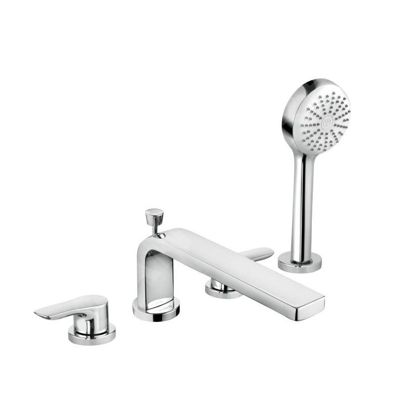 Kludi Pure&Solid - Mitigeur de baignoire, 4 trous, chrome 344230575
