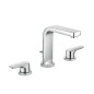 Kludi Pure&Solid - Mitigeur de lavabo avec vidage, installation 3 trous, chrome 343940575