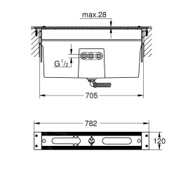 Grohe Corps d’encastrement - Platine de support 29037001