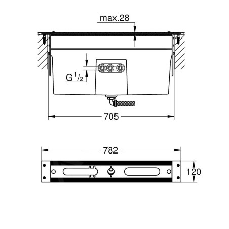 Grohe Corps d’encastrement - Platine de support 29037001