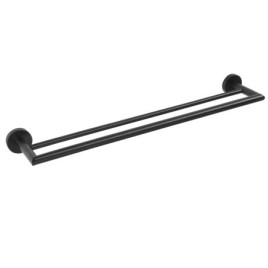 Porte-serviettes double X-ROUND BLACK 600x120mm, noir