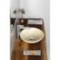 BLOK 1 Couvercle en pierre Ø 40 cm, travertin beige poli