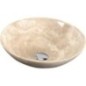 BLOK 1 Couvercle en pierre Ø 40 cm, travertin beige poli