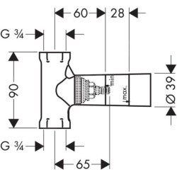 Axor Corps d’encastrement - Corps 130 l/min pour robinet d’arrêt encastré, clapet 16970180