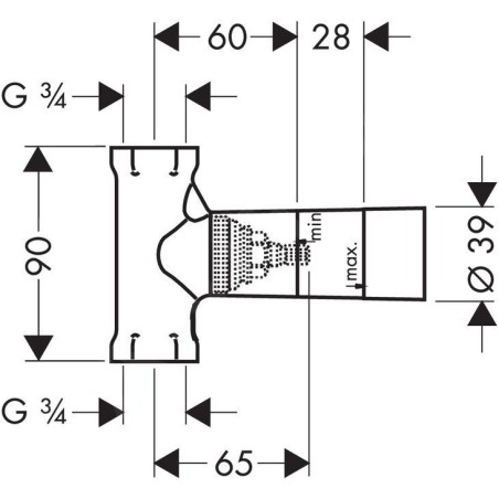 Axor Corps d’encastrement - Corps 130 l/min pour robinet d’arrêt encastré, clapet 16970180