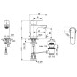Ideal Standard Connect Air - Mitigeur de lavabo Piccolo Slim avec vidage, BlueStart, chrome A7017AA