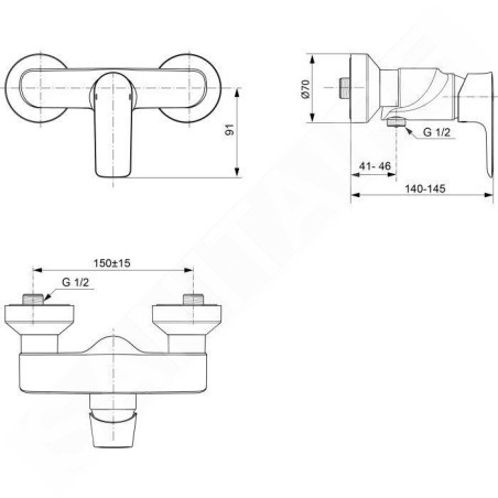 Ideal Standard Connect Air - Mitigeur de douche, chrome A7032AA