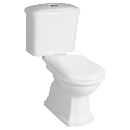 RETRO Classic Close Coupled Toilet, blanc-chrome