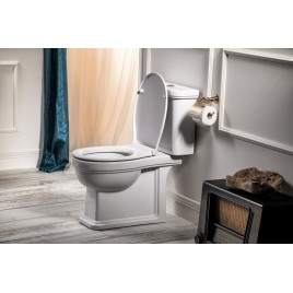 CLASSIC Fermer Toilettes couple, blanc