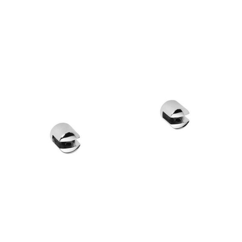 X-ROUND porte-étagère en verre 8mm, chrome