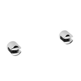 X-ROUND porte-étagère en verre 8mm, chrome