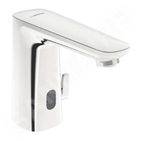 Hansa Electra - Mitigeur thermostatique électronique de lavabo, à piles, chrome 92302239