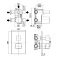 Paffoni Level - Mitigeur de douche encastré avec inverseur, 3 sorties, chrome LEC019CR Paffoni Level - Mitigeur de douche encastré avec inverseur, 3 sorties, chrome LEC019CR