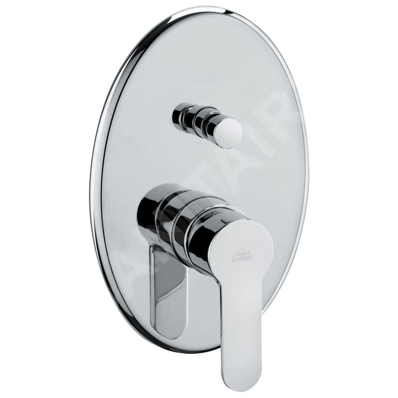 Paffoni Blu - Mitigeur de douche encastré avec inverseur et corps d’encastrement, chrome BLU015CR