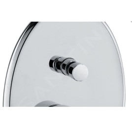 Paffoni Blu - Mitigeur de douche encastré avec inverseur et corps d’encastrement, chrome BLU015CR