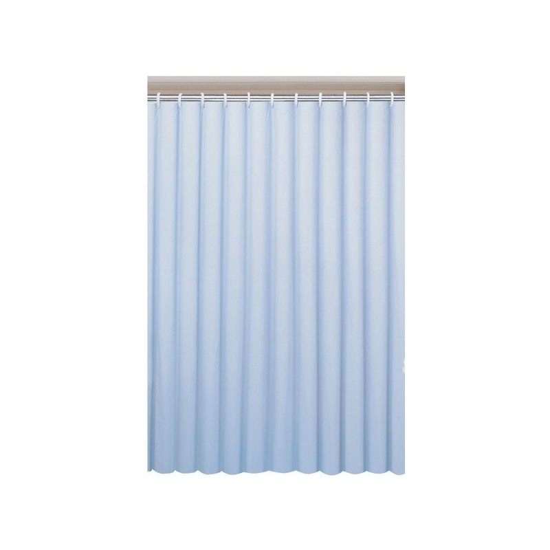 Rideau de douche 180x200cm, vinyle/bleu