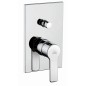 Paffoni West - Mitigeur de douche encastré avec inverseur et corps d’encastrement, chrome WS015CR