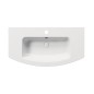 PURA Bassin en céramique mince courbé 102x52cm, blanc ExtraGlaze PURA Bassin en céramique mince courbé 102x52cm, blanc ExtraGlaze