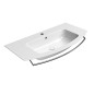 PURA Bassin en céramique mince courbé 102x52cm, blanc ExtraGlaze PURA Bassin en céramique mince courbé 102x52cm, blanc ExtraGlaze