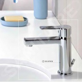 Paffoni West - Mitigeur de lavabo avec vidage, Energy Saving, chrome WS075CR-ES