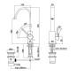 Paffoni Level - Mitigeur de lavabo avec vidage, chrome LEA877CR